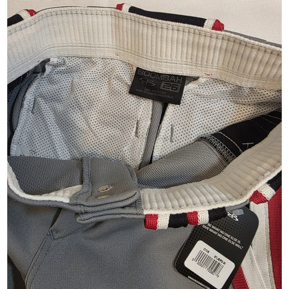 Boombah Long Baseball Pants. Lot of 3. Red & Grey. Size‎ 26